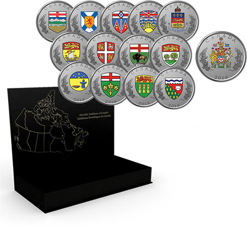 RCM-New-Release-2018-Pure-Silver-14-Coin-Set---Heraldic-Emblems-Of-Canada